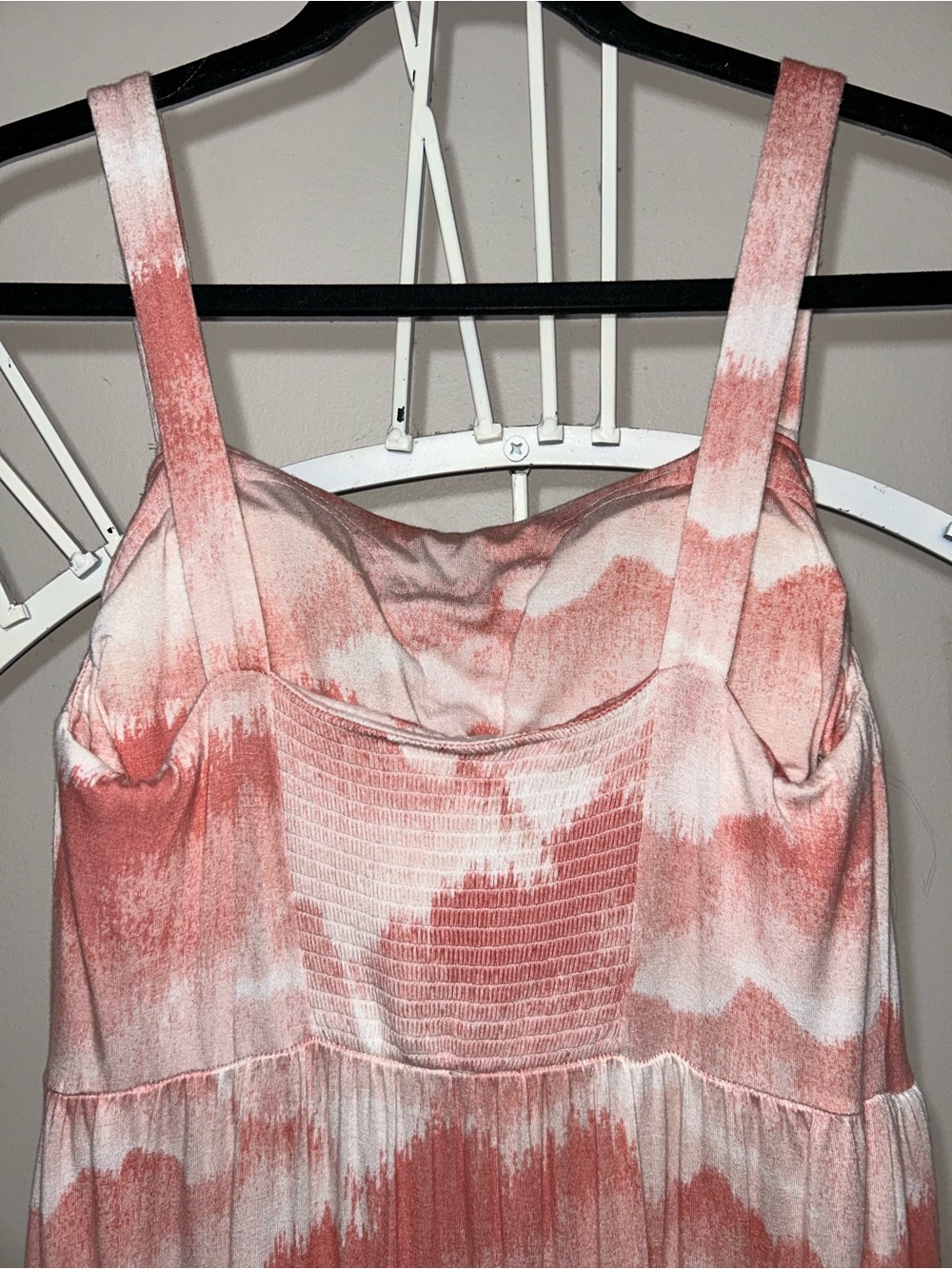 Soma Weekend Pink White Tie-Dye Sleeveless Maxi Dress - Picture 8 of 10